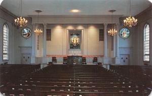 Alexandria VA~First Baptist Church~Pews~Chandeliers~Stained Glass Windows 1950s