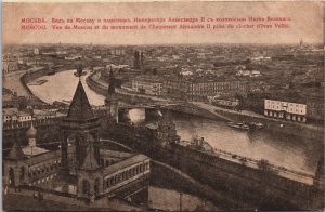 Russia View of Moscow and the Monument to Emperor Alexander II Postcard C099