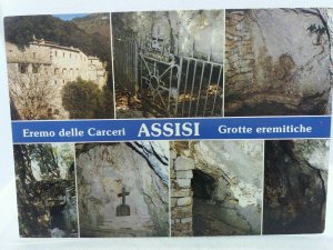 Vintage Postcard Assisi Grotto Multiview Caves of the Brothers Italy