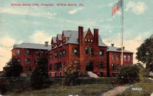 Wilkes-Barre Pennsylvania birds eye view city hospital antique pc Z20962