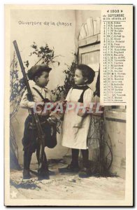 Old Postcard Calendar September 1903 Opening of hunting