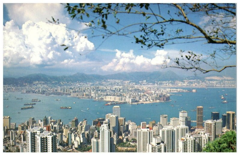 From The Peak Kowloon And Hong Kong Postcard PC1053