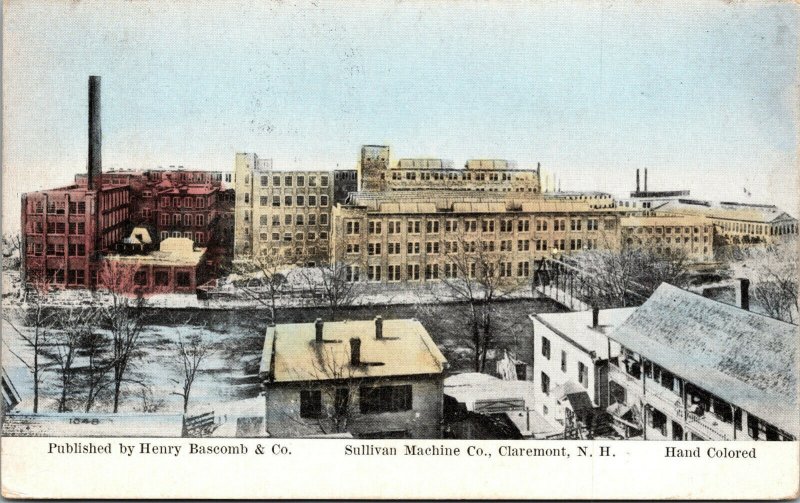 Vtg 1909 Sullivan Machine Company Claremont New Hampshire NH Postcard