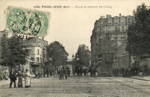 PC FRANCE, PARIS, PORTE ET AVENUE DE CLICHY, Vintage Postcard (b31554)