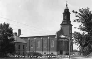 Montgomery Minnesota Catholic Church Real Photo Antique Postcard K97835