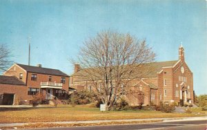 Seaford, DE Delaware OUR LADY OF LOURDES CATHOLIC CHURCH Vintage Chrome Postcard