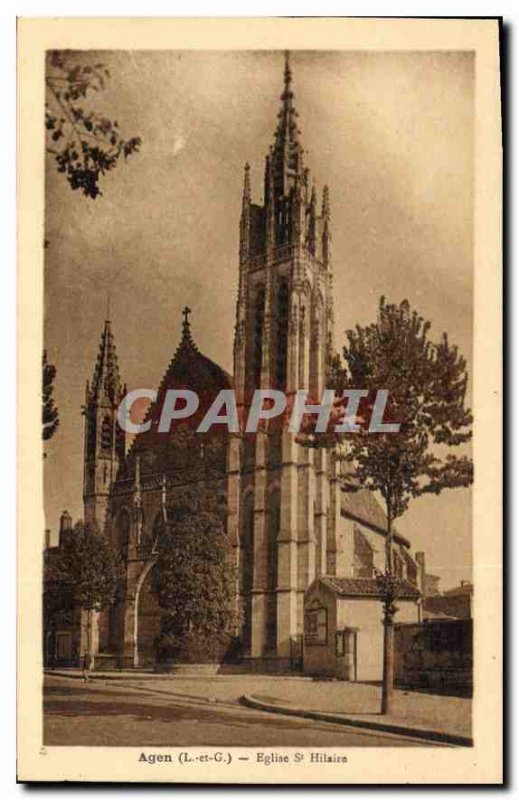 Old Postcard Agen L and G Church St Hilaire