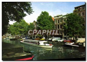 Modern Postcard Holland Amsterdam Prinsengracht to the Anne Frank House