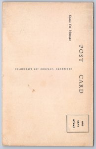 K27/ Massachusetts Bay Postcard c1920 Minot's Lighthouse Sketch  461