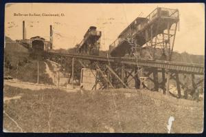 Postcard Picture Used No stamp Bellevue Incline Cincinnati OH LB
