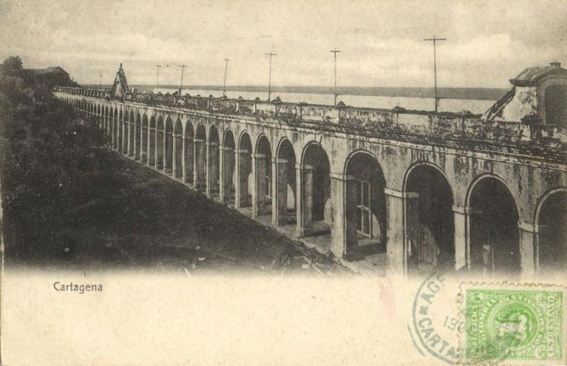 colombia, CARTAGENA, Las Bóvedas, The Vaults (1900) Postcard