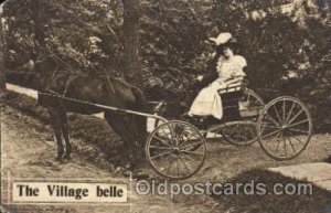 The Village Belle Animal Drawn 1910 paper chip left top corner, internal crea...