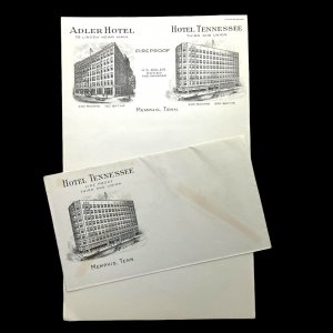 Vintage - HOTEL TENNESSEE - Letterhead Envelope Stationary - Memphis