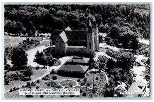 c1930's Aerial View Martyrs' Shrine Midland Ontario Canada RPPC Photo Postcard