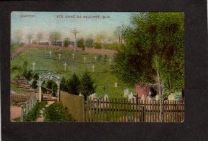 PQ QC St Anne de Beaupre Cemetery Graveyard Quebec Carte Postale Postcard