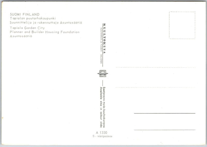 Suomi Finland Planner And Builder Housing Foundation Grounds Beach Postcard