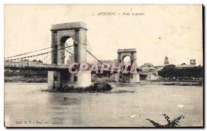 Old Postcard Avignon Suspension Bridge