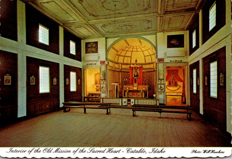 Idaho Cataldo Interior Of The Old Mission Of The Sacred Heart