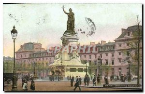 Postcard Old Paris Statue of the Republic