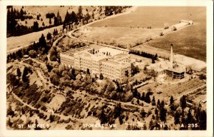 RPPC Aerial View Mount St. Michael Seminary Academy Spokane WA Vtg Postcard N38