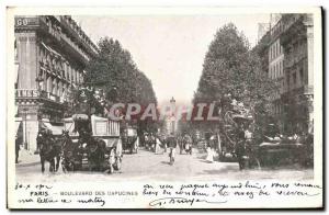 Old Postcard Paris Boulevard des Capucines