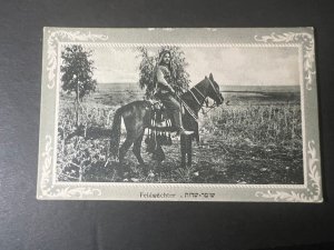 Mint Germany Postcard Stationery RPPC Feldwachter Fieldwatcher Horse Cavalry