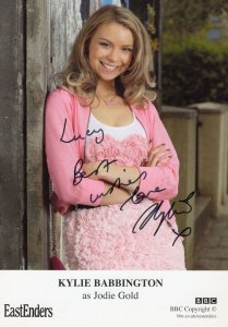 Kylie Babbington as Jodie Gold Eastenders Hand Signed Cast Card Photo
