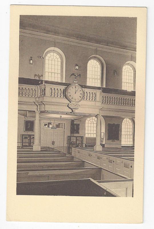 Boston Old South Meeting House Interiors Meriden Gravure Collotype 4 postcards