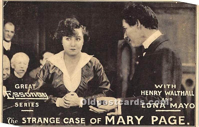 Henry Walthall and Edna May, The Strange Case of Mary Page Theater Actor / Ac...