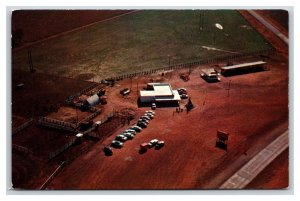 Aerial View Buffalo Ranch Headquarters Afton Oklahoma OK UNP Chrome Postcard M18