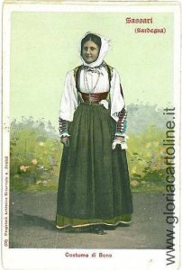 05522 VINTAGE POSTCARD: SASSARI - SARDINIAN COSTUMES: BONUS-