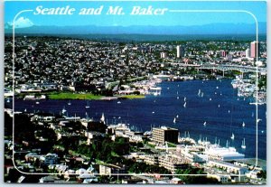 Postcard - Seattle and Mount Baker, Washington, USA