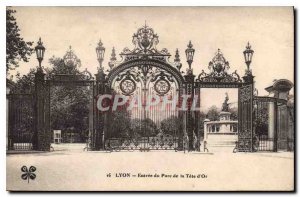 Postcard Old Lyon Entrance of the Tete d'Or Park