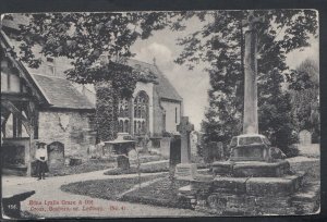 Herefordshire Postcard - Edna Lyalls Grave & Old Cross, Bosbury   RS13079