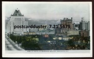 h1299- VANCOUVER BC 1940s Hotel & Business Section Real Photo Postcard by Sutton