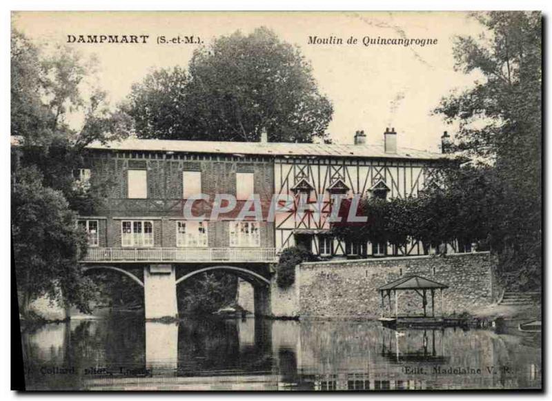 Postcard Old water mill Dampmart Mill Quincangrogne