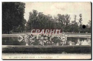 Old Postcard Garden Of Versailles Bassin Du Dragon