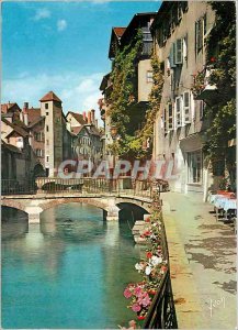 Modern Postcard Annecy Haute Savoie The Thiou canal and old Annecy