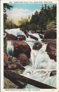 USA Horseshoe Falls Fall River Road Estes Park Colorado Postcard 09.24