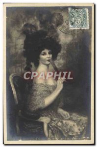 Old Postcard Abel Faivre Paris Musee du Luxembourg The woman l & # 39eventail