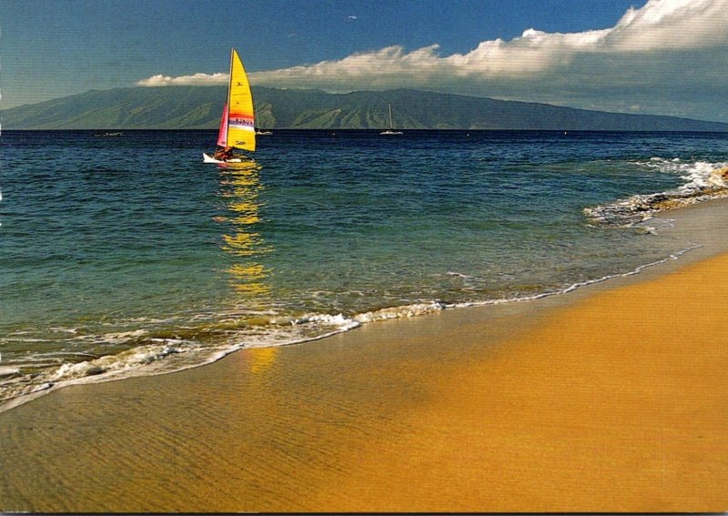 Hawaii Maui Sailboat At Kaanapali Beach 2008