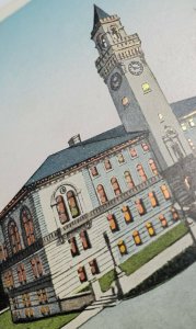 MA Copper Window City Hall Worcester Massachusetts Postcard S14