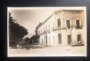 Mint Mexico Real Picture Postcard RPPC Hotel Palacio Mendez Walk Victoria tamps