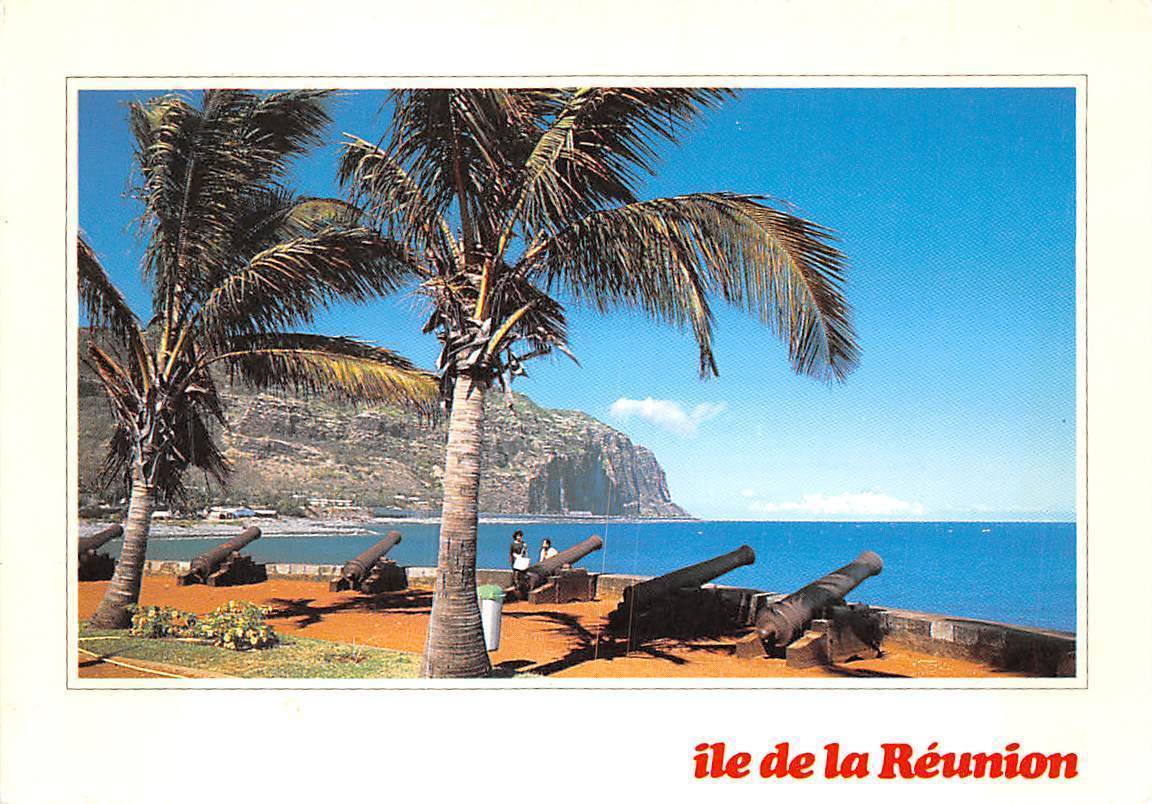 Ile De La Reunion St Denis Cannons Hippostcard