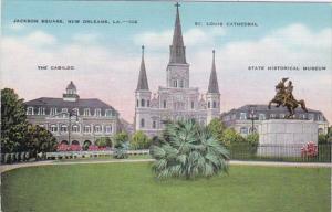 Louisiana New Orleans Jackson Square The Cabildo St Louis Cathedral & State H...