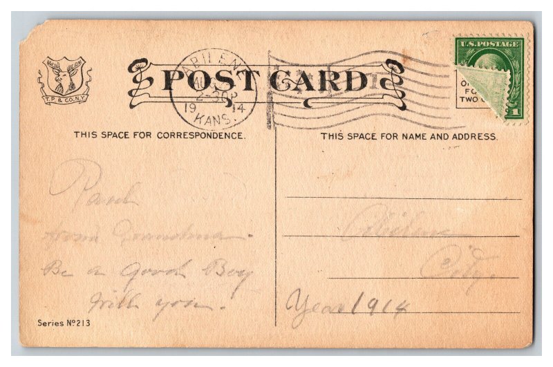 c1914 Postcard Best Wishes For Your Birthday Vintage Standard View Card 