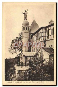 Postcard Old Convent Sainte Odile New Tower with the Statue of St.