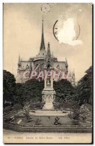 Old Postcard Paris Apse of Notre Dame