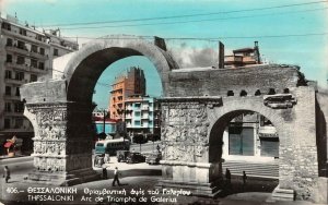 RPPC Arc de Triomphe de Galerius THESSALONIKI Greece c1940s Vintage Postcard