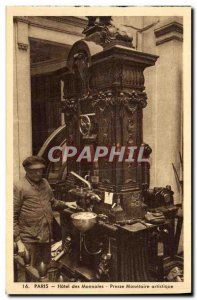 Old Postcard Paris Hotel Mint Artistic Monetary Press